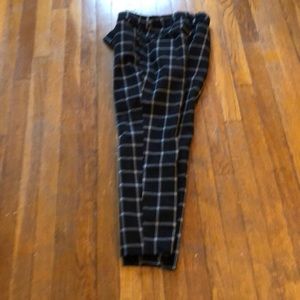 Black and wine checkered pants